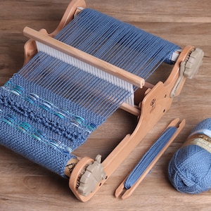 Ashford Weaving Products, SampleIT, Loom, 10" wide, rigid, heddle, weaving, yarn, warp, scarf, weft, stand available