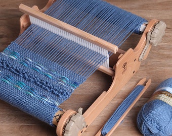 Ashford Weaving Products, SampleIT, Loom, 10" wide, rigid, heddle, weaving, yarn, warp, scarf, weft, stand available