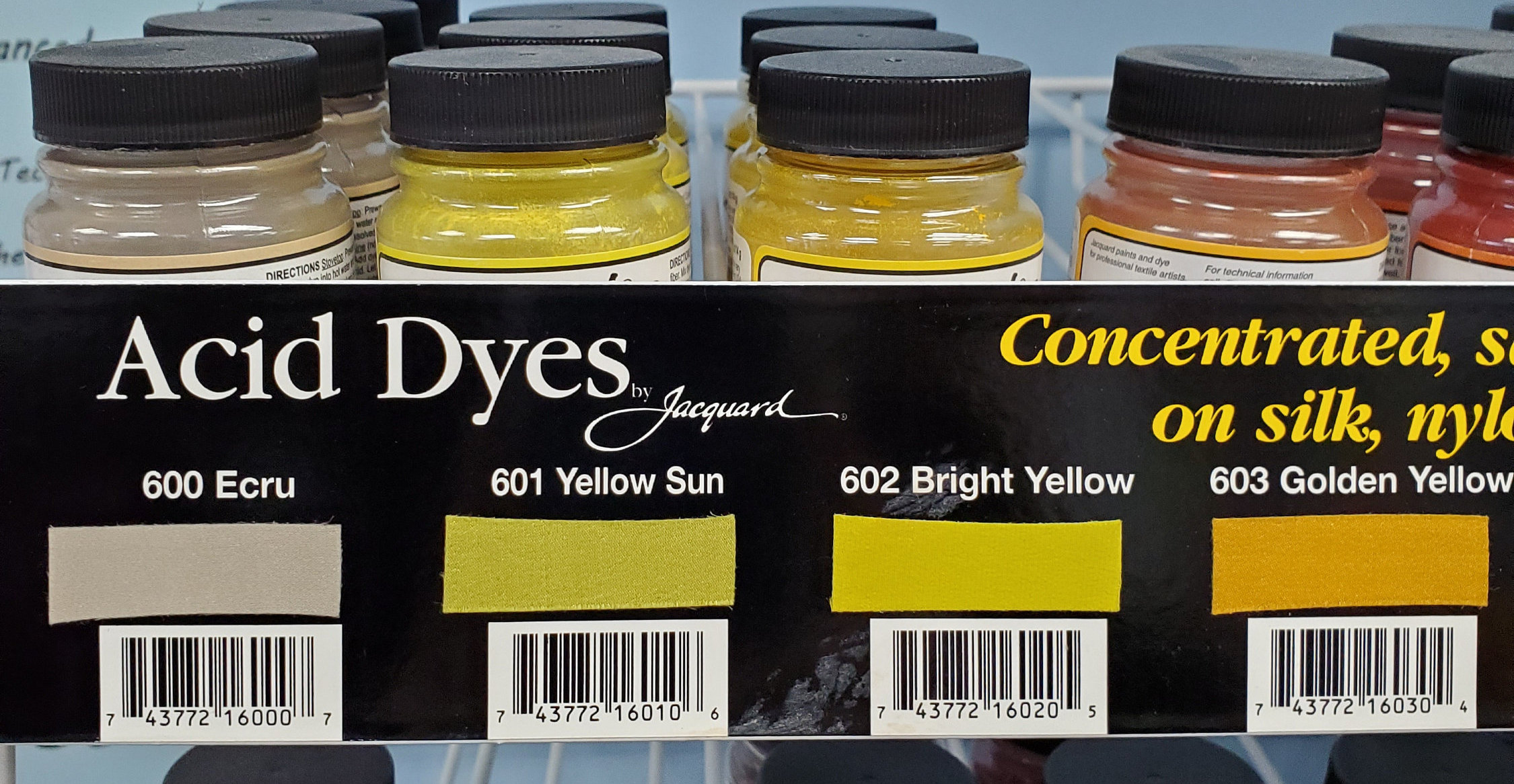 Jacquard Acid Dyes 1/2 ounce jar 40 colors Etsy