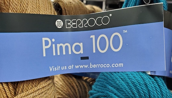 Berroco, Pima 100, 100% cotton, worsted weight, 219 yards, great for knitters, crocheters and weavers