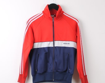 Retro Adidas Windbreaker blau weiß rot Adidas Jacke Retro Adidas Windbreaker blau weiß rot Adidas Jacke