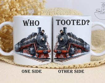 Train Lover Mug: Vintage Style Railroad Design