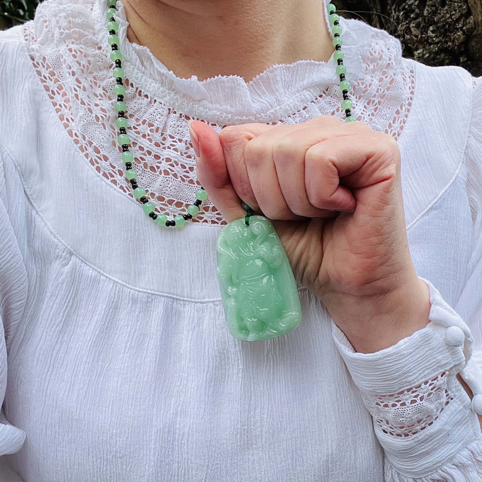 Edelstein Anhänger Halskette – Natürlicher Rosenquarz, Tränenform – Heilung, Chakra, Personalisierbar