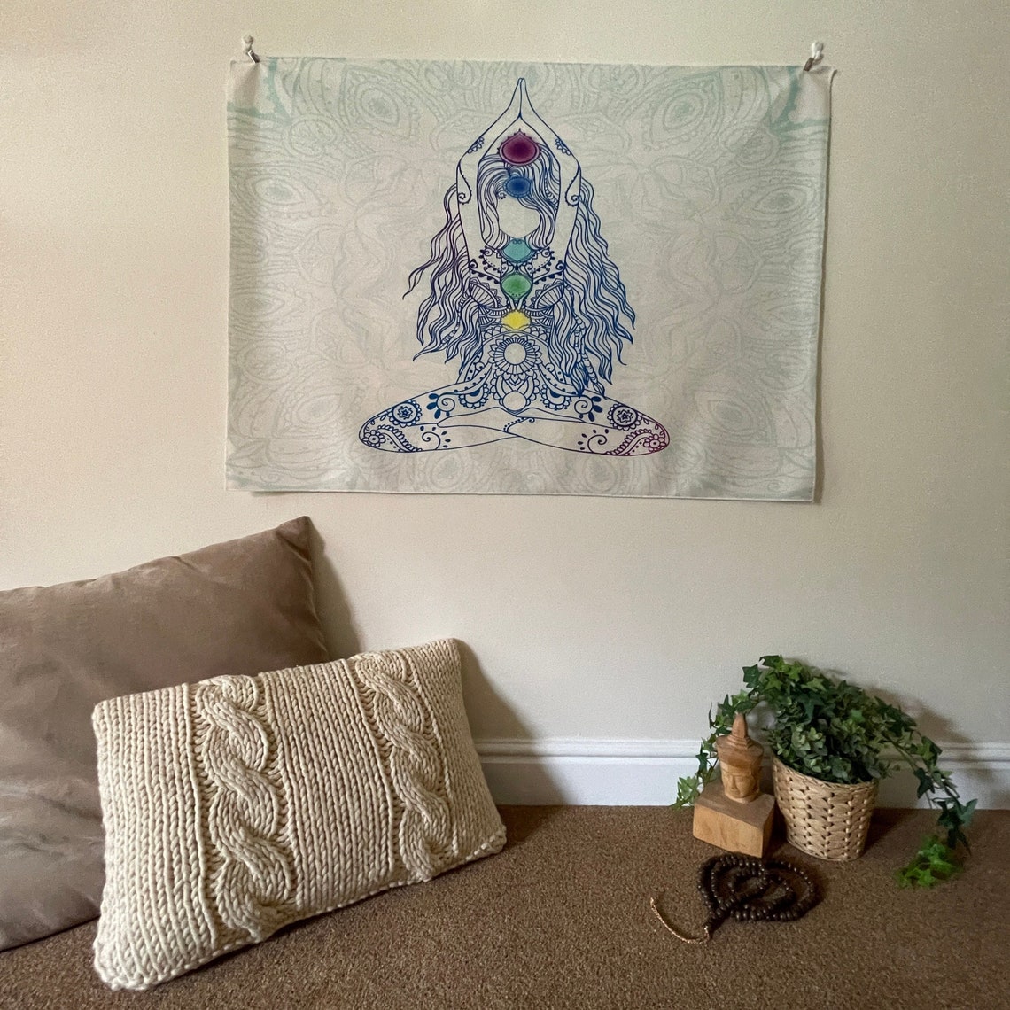 A.Monamour Wanddekor Wandteppiche Yoga Meditation Zen Grüne