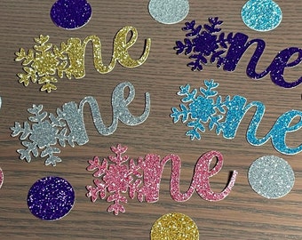 Winter ONEderland Table Confetti | Baby's First Birthday Glitter Confetti |