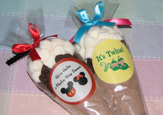 hot chocolate baby shower favors