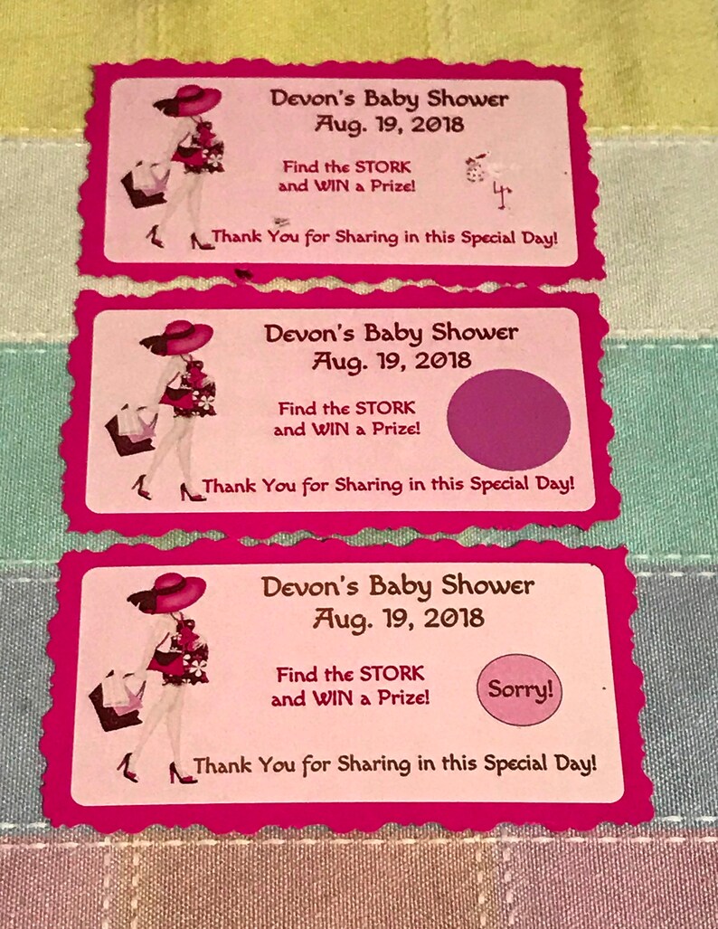 Baby Shower Scratch Off Game Baby Shower Scratch Off Tickets Etsy