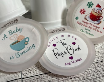 Personalized K-Cup Favors: Custom Label, Fillable Pods