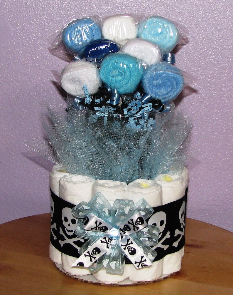 Washcloth Lollipop Diaper Bouquet Baby Shower Table Etsy