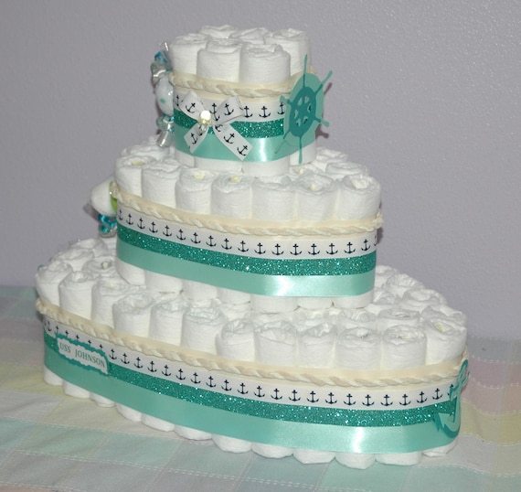 sailboat diaper cake