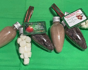 Hot Cocoa Ornament Favors: Personalized Holiday Teacher Gifts