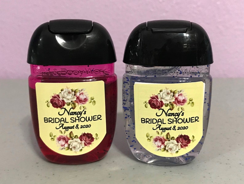 Personalized Hand Sanitizers LABELS ONLY Includes a Set of 30 Your Colors, Design & Theme Bath Body Works Hand Sanitizer Favors image 5