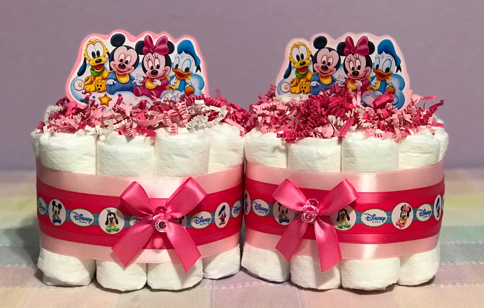 Diaper Cupcakes Baby Shower Centerpiece Small Diaper Cakes Etsy