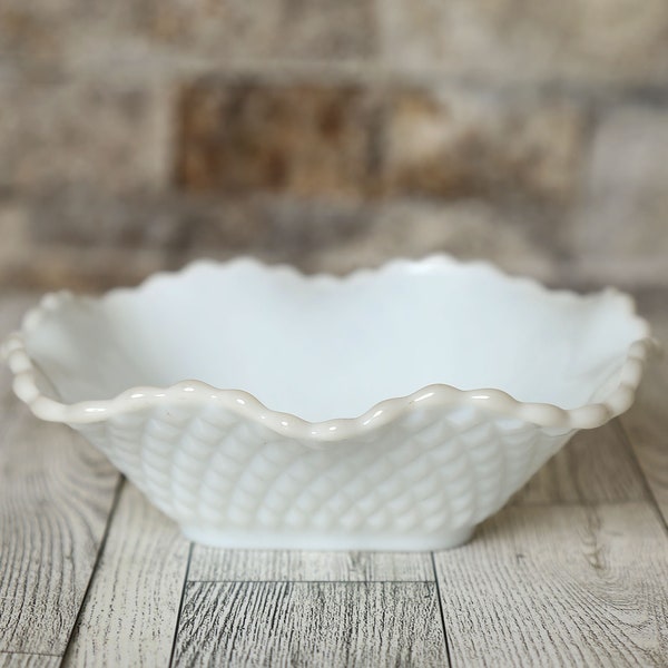 Milk Glass Diamond Etsy
