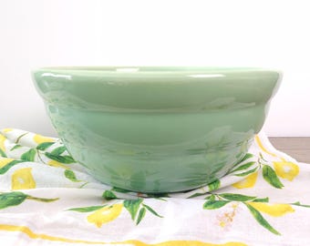 Vintage Bauer Pottery grote bijenkorf mengkom 12, jadegroen