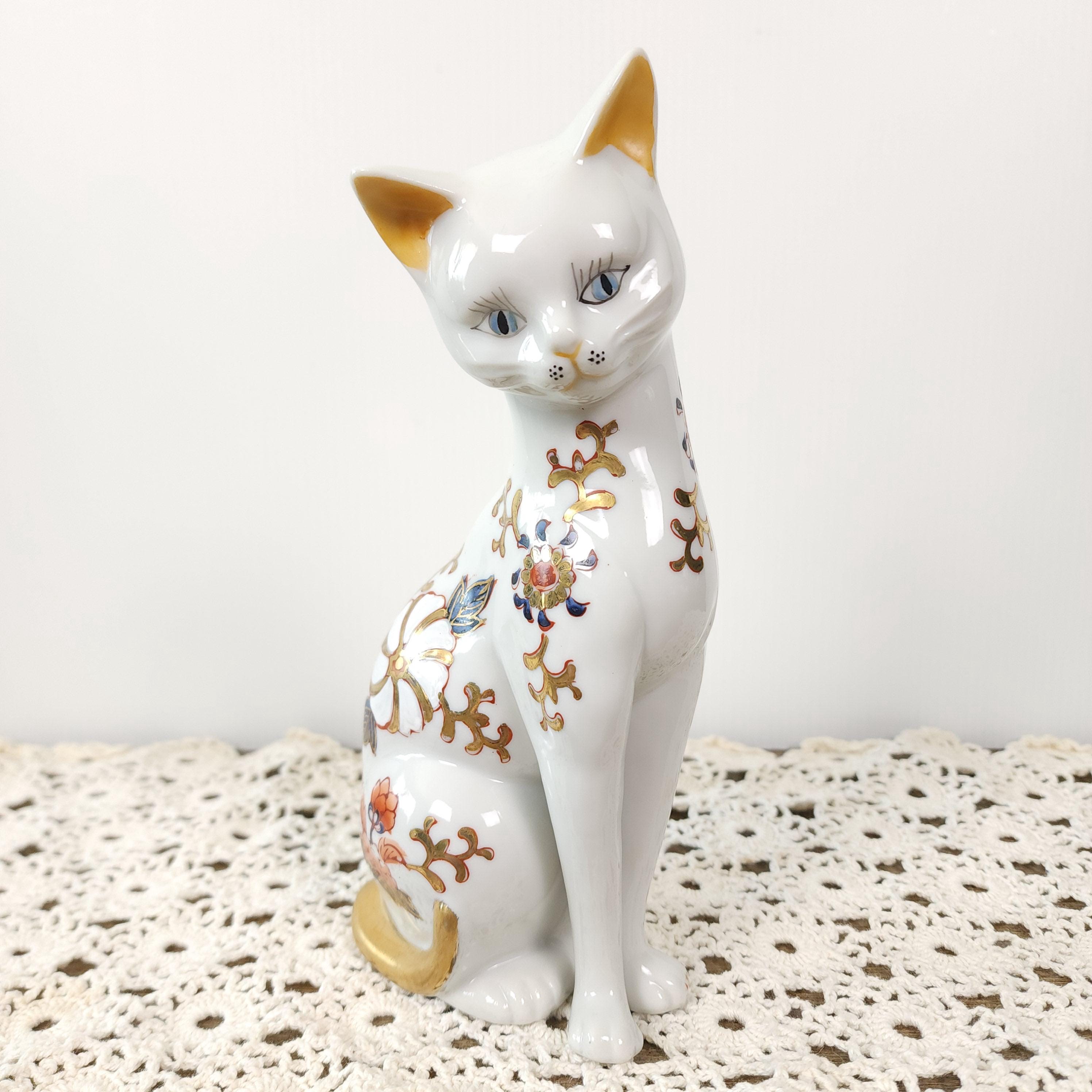 伊万里　猫　ネコ　ねこ　置物 伊万里猫 - Etsy 日本