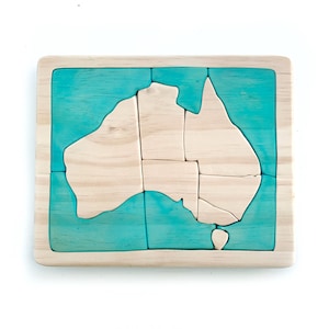 Wooden Australia puzzle inspirational wall decor indie textured hanging living room bedroom best gift box
