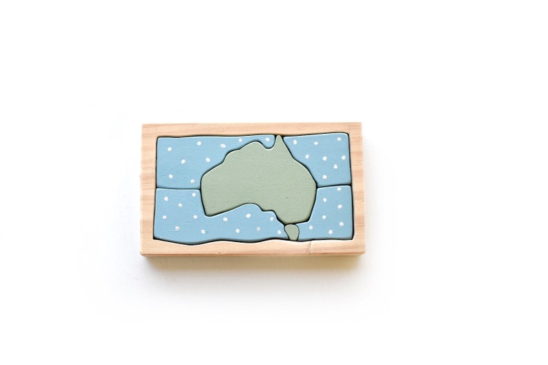 Australia Map Small Wooden Jigsaw Puzzle Etsy