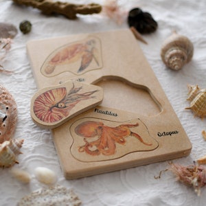 Sea Creatures Wooden Jigsaw Puzzle image 2