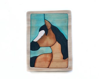 Bay Horse Pony Wooden Jigsaw Puzzle