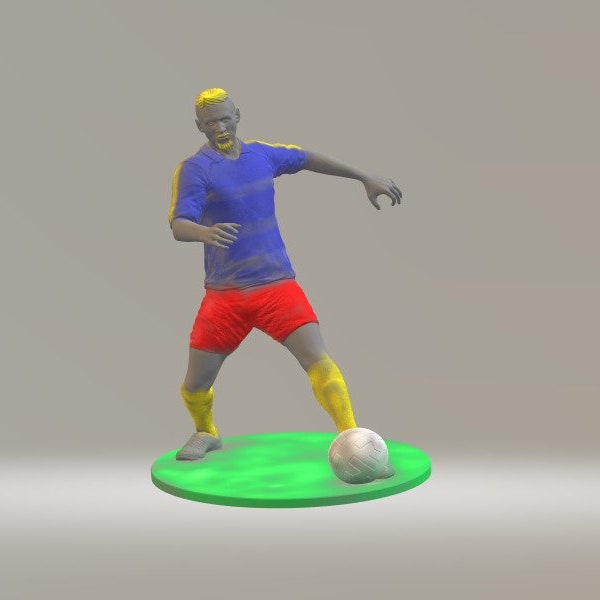 4 football player models in different models 3d STL football player model for 3d printers