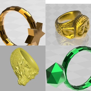 Ring designs, Ring STL Files for 3D printers Beautiful 3D ring designs