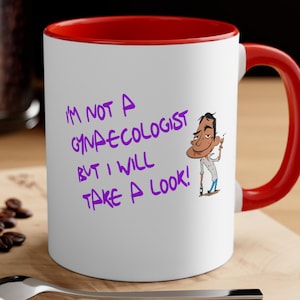 Humorous Doctor Coffee Mug: Subtle Sarcasm, Two-Tone Ceramic