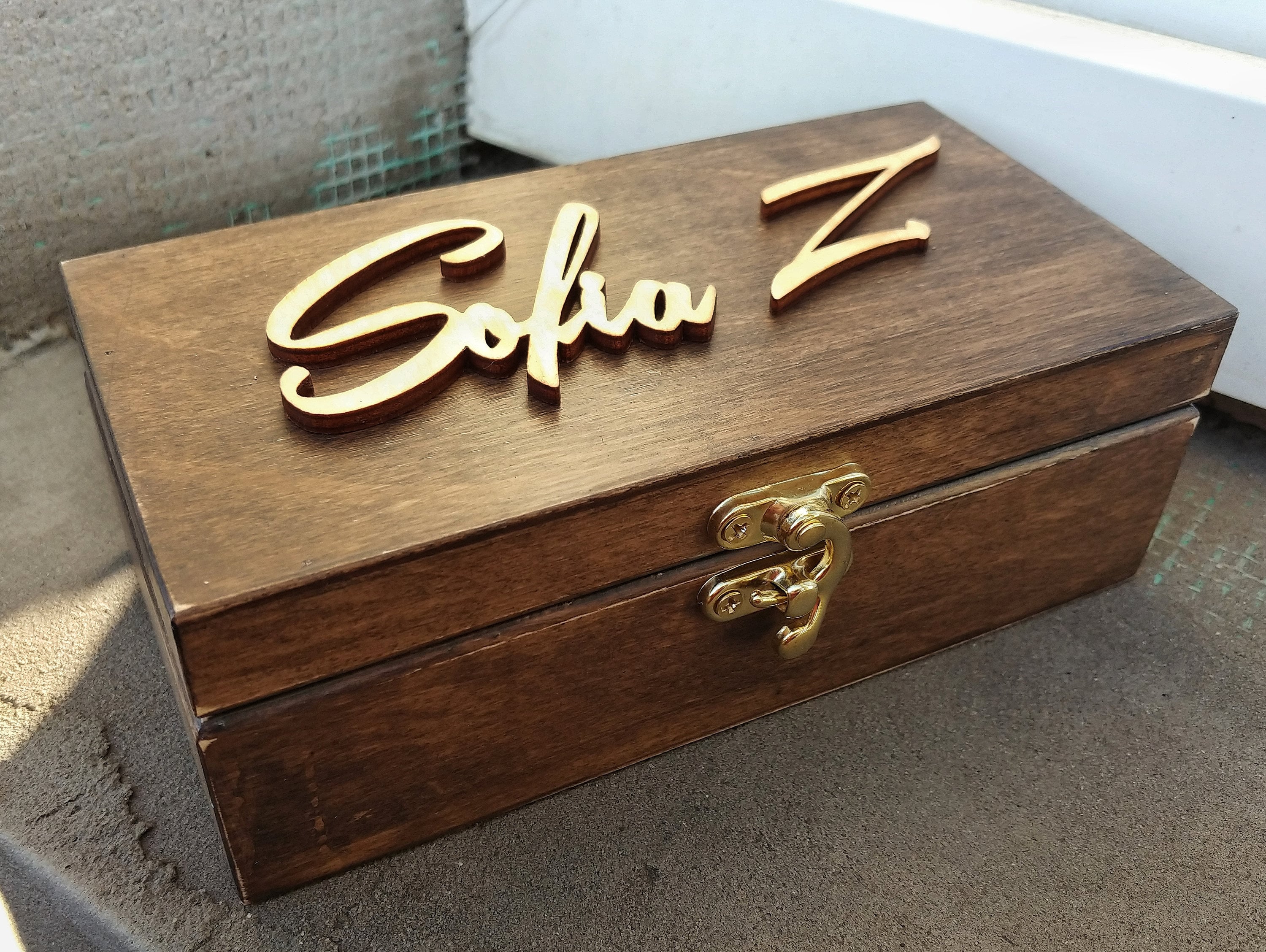 Personalized Box Custom Wooden Box Birthday Gift Cash Box Etsy