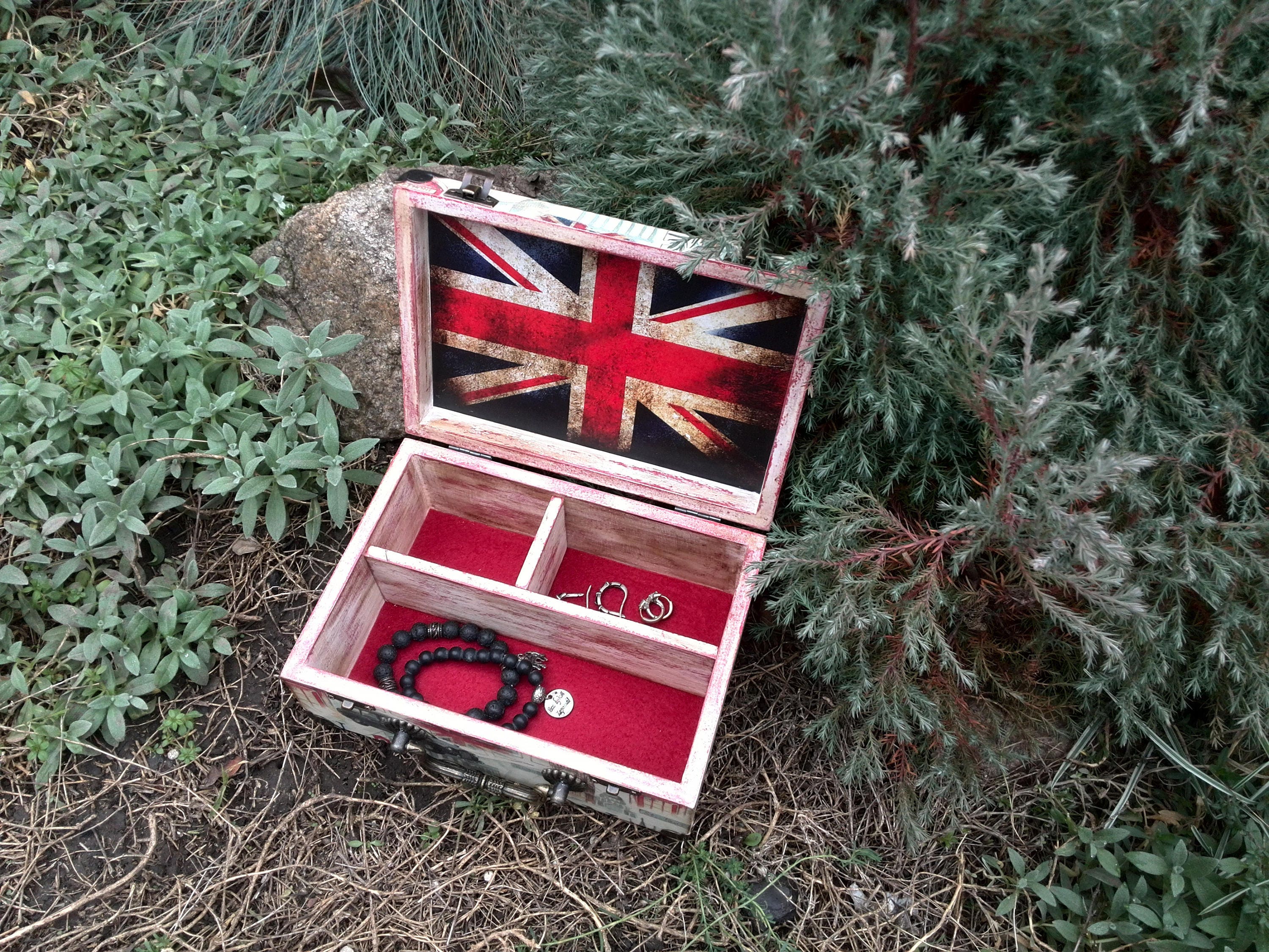 Alte Koffer Box Schmuck Holzkiste mit Fächern Vintage Gepäck | Etsy