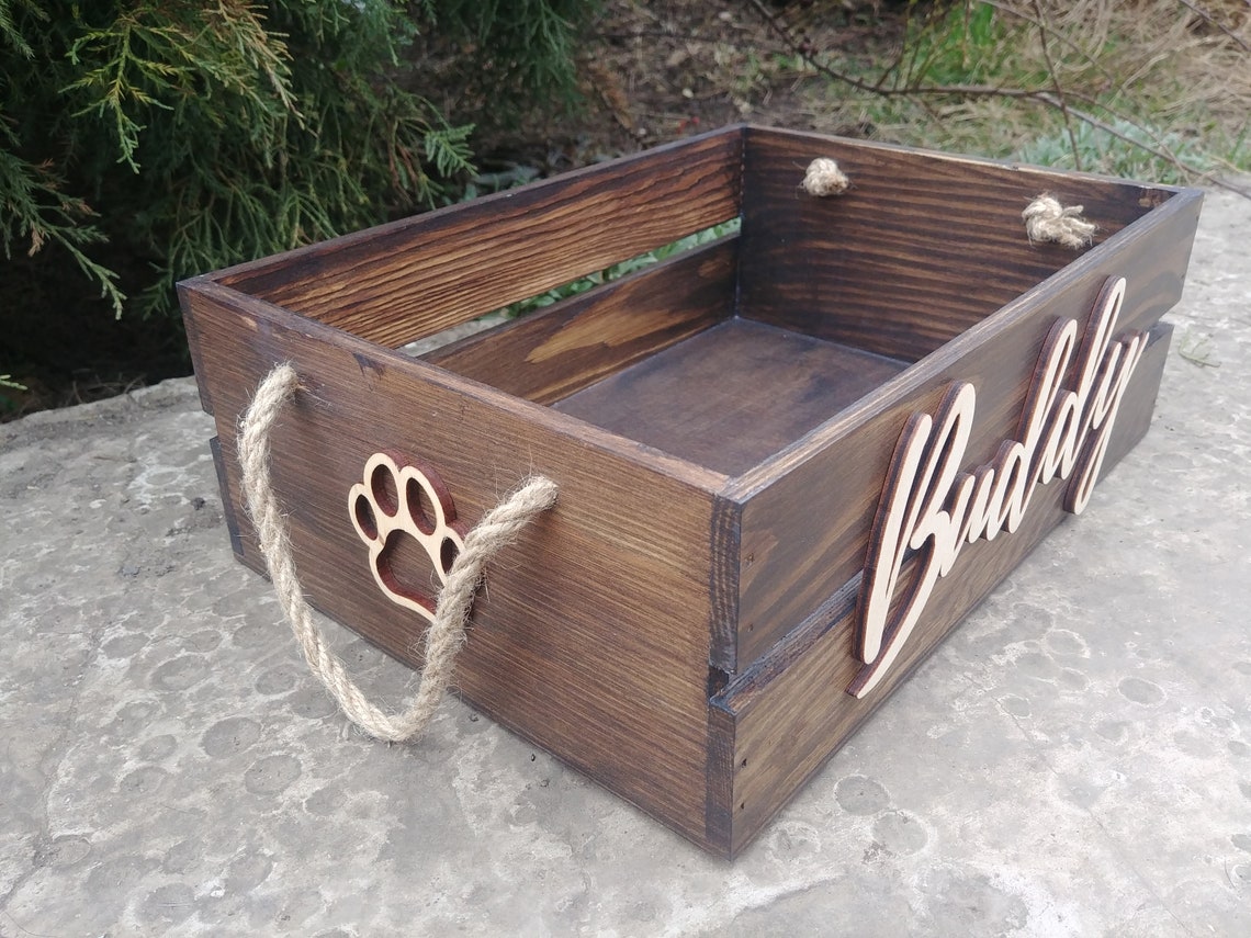 Dog Toy Box Personalized for Dog Toy Storage Dog Crate Etsy