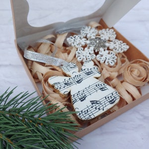 Music Note Angel Treble Clef Ball Snowflake Christmas Tree Ornaments ...