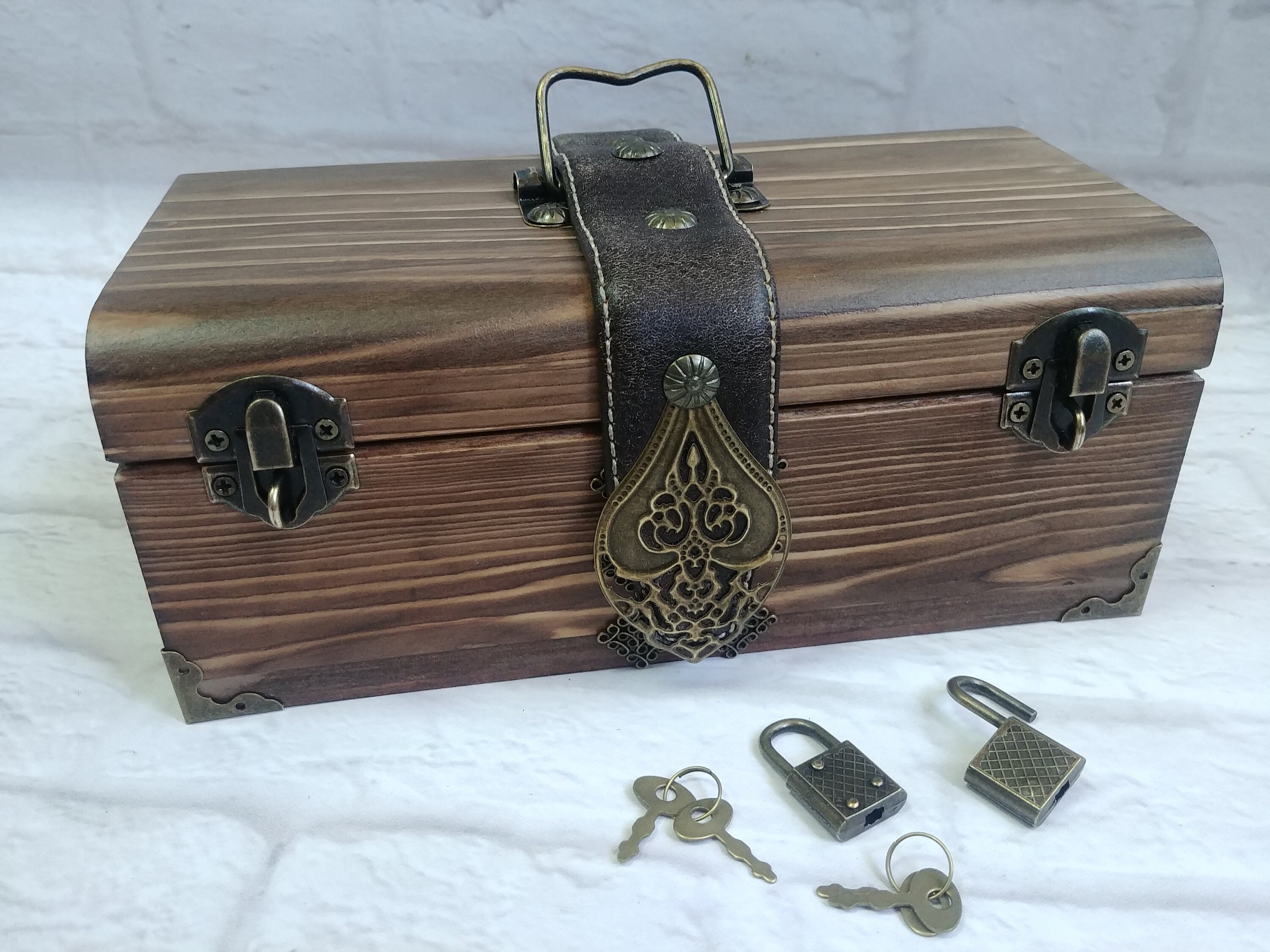 Mens jewelry box Antique box with key Treasure chest with Etsy