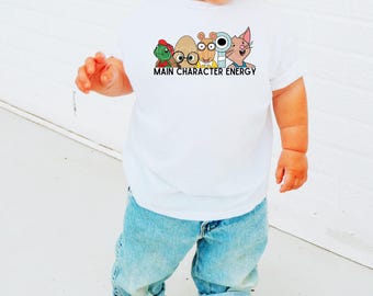 Toddler | Main Character | Baby T-Shirt | First Birthday Theme Tee | Book Lover Kids Shirt | Chapter 1 Energy Top | Main Character | Tee