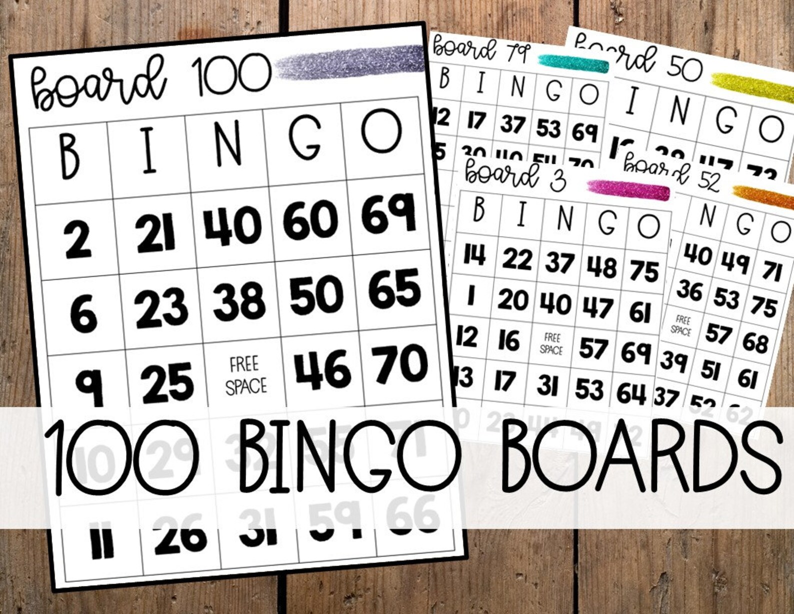 Bingo Cards for Zoom 100 Set 100 Bingo Cards Etsy