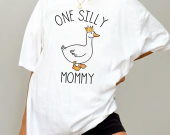 Adult | Mom of the Birthday Baby Shirt | One Silly Goose Mommy | First Birthday Matching Outfit | Funny Mom | Goose Theme Birthday