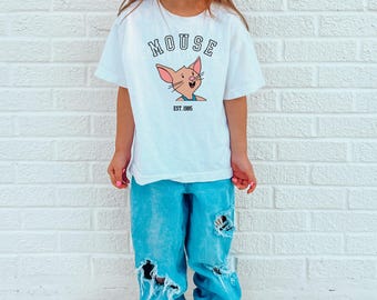 Kid's Mouse Shirt | Trendy Cute Kids Vintage Character | Book Character
