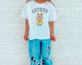Kids Arthur T-shirt | Trendy Cute Kids Vintage | Book Character Shirt