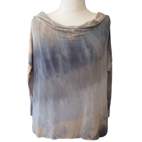 Womens Italian Lagenlook Top Soft Knit Baggy Plus Size Tunic Summer Blouse
