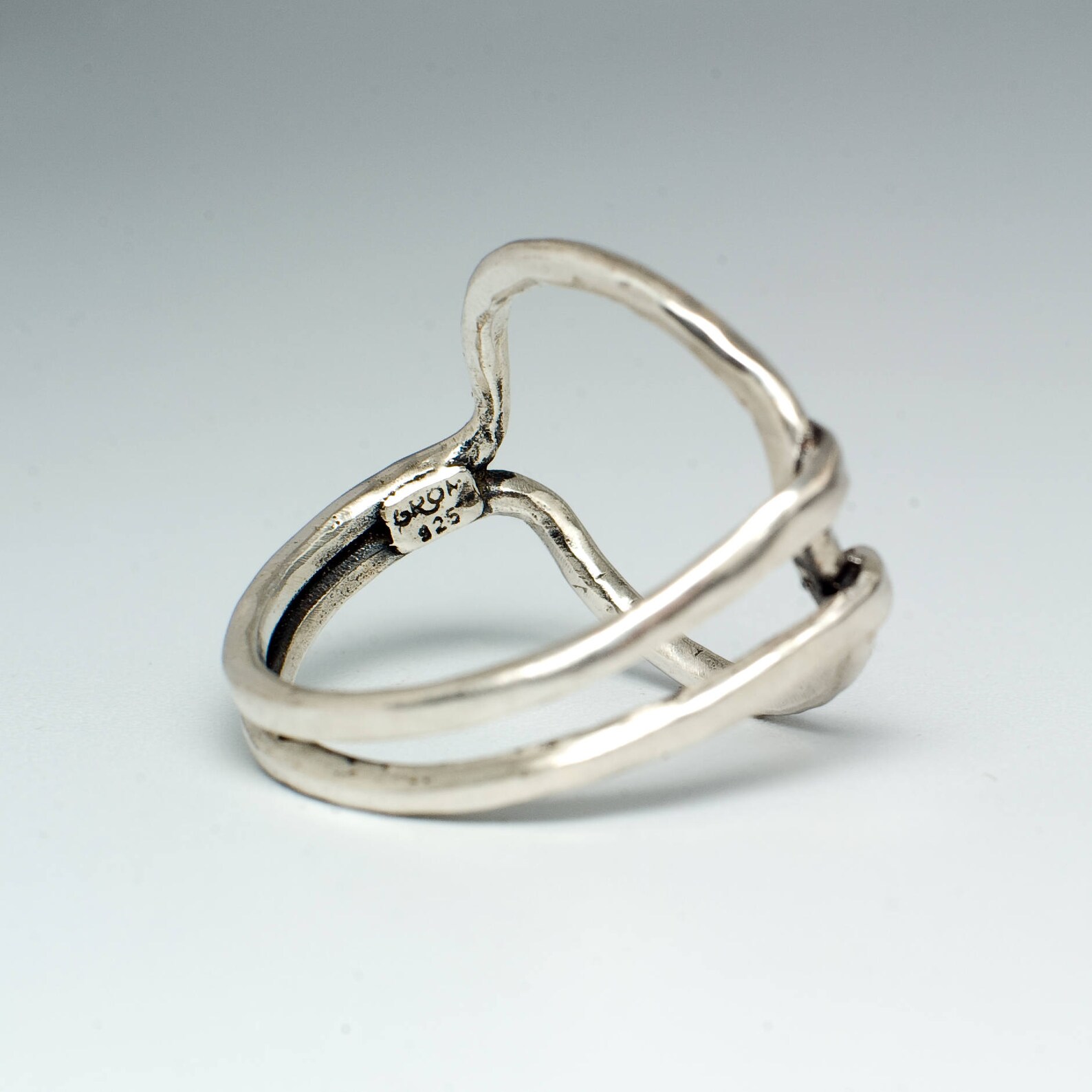 Coil Infinity Open Circle Ring 925 Signet Ring Silver Statement Ring ...