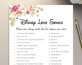Love Song Bridal Shower Game, Printable Wedding Shower Quote Games, Match Love Songs Quotes, Instant download PDF JPEG