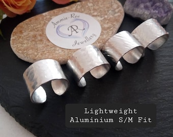 Hammered wide ring small fit,adjustable wide chunky textured ring,statement ring,wide band ring,silver cuff ring,silver wide ring,open ring,