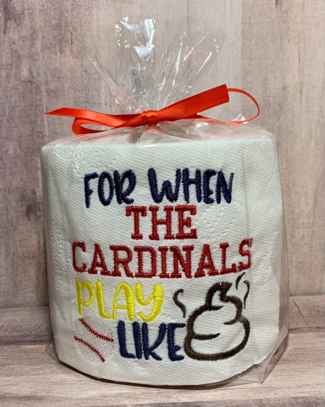 Cardinals Embroidered Toilet Paper , Cardinals Funny Gift , Cardinals