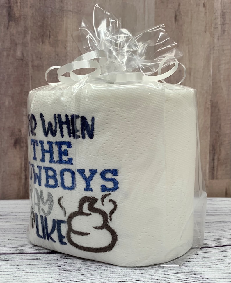 Cowboys Embroidered Toilet Paper Dallas Cowboys Football Etsy