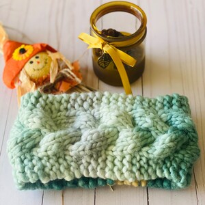 Chunky Knit Ear Warmer -  Tweed Knitted Headband - Winter Head Wrap Cable Ear Warmer