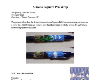 PATTERN, Arizona Saguaro Pen Wrap
