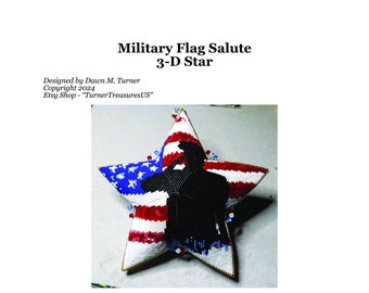 PATTERN, Military Flag Salute 3D Star