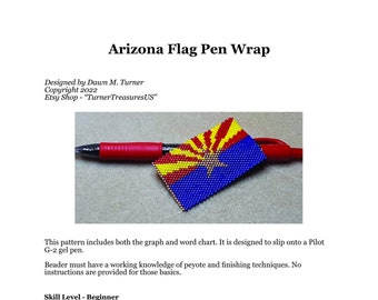 PATTERN, Arizona Flag Pen Wrap
