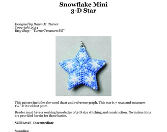 PATTERN - Snowflake Mini 3D Star