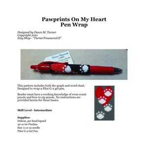 PATTERN, Pawprints On My Heart Pen Wrap