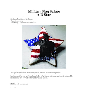 PATTERN, Military Flag Salute 3D Star